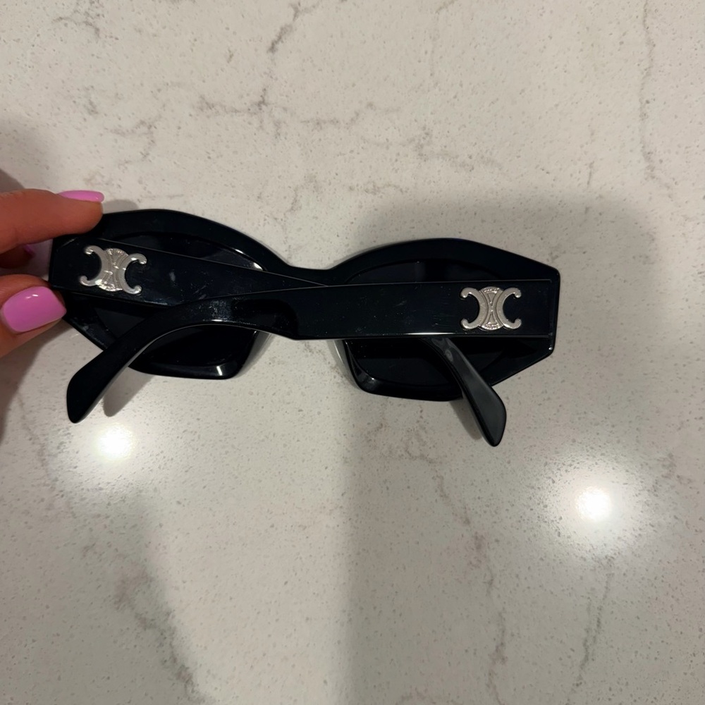 Celine Black Angular Sunglasses - image 1